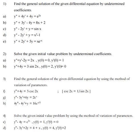 Solved A B Find The General Solution Of The Given Chegg