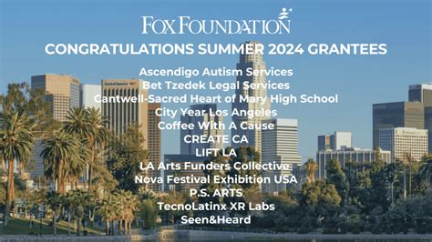 Congratulations To Our Summer 2024 Grant Recipients