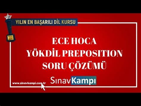 İNGİLİZCE PREPOSITION SORU ÇÖZÜMÜ I ECE HOCA YouTube