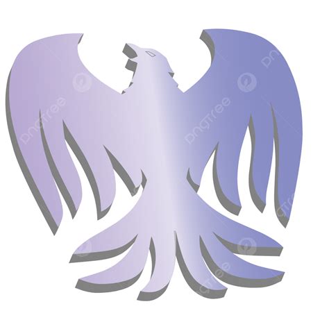 Silver Eagle Logo With Wings Spread 3d Free Png And Eps, Eagle, Falcon ...