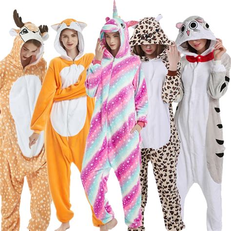 2020 Winter Frauen Männer Unisex Erwachsene Niedlichen Cartoon Onesie