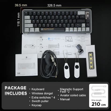 Mua YUNZII Y Hot Swappable Wireless Mechanical Keyboard With RGB Backlight Double Shot
