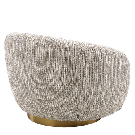 Eichholtz Swivel Armchair Brice Mademoiselle Beige Wilhelmina Designs