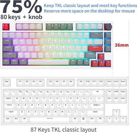 Boyi Gk Tri Mode Keyboard With Knob Hot Swappable Rgb Mechanical Keyboard Ghz Bluetooth
