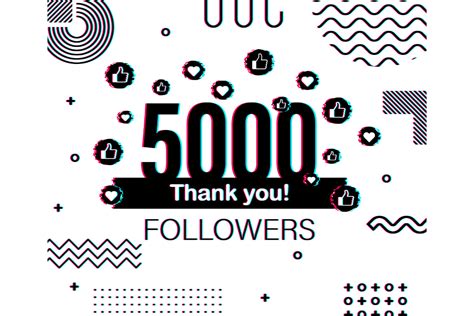 Thank You 5000 Followers Numbers Graphic By Dg Studio · Creative Fabrica