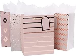 Amazon Lyforpyton 4 Pack Medium Gift Bags With Tissue Paper 7 X9