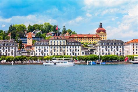 Premium Photo | Tourist cruise boat lucerne lake