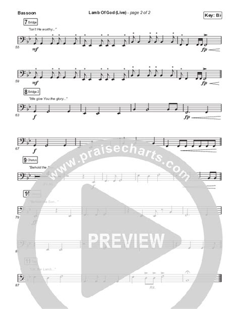 Lamb Of God Unison Part Bassoon Sheet Music Pdf Matt Redman