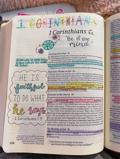 Corinthians Cover Page Bible Journaling In Bible Journal