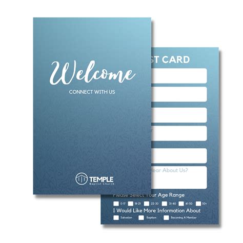 Guest Card Template Mj Designs