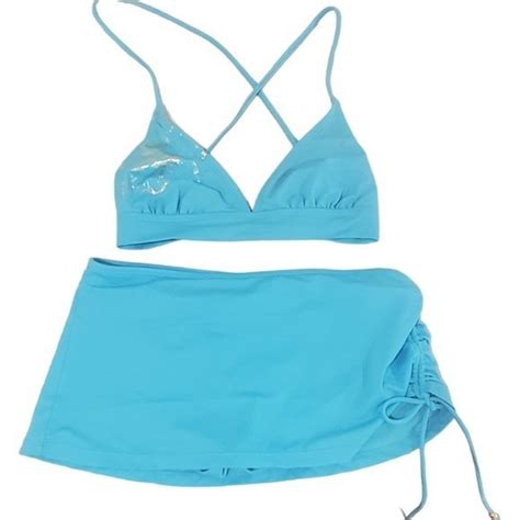 Joe Boxer Swim Joe Boxer Turquoise Two Piecd Bikini Set Sz Med