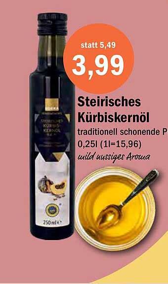 Steirisches Kürbiskernöl Angebot bei Aktiv Irma 1Prospekte de