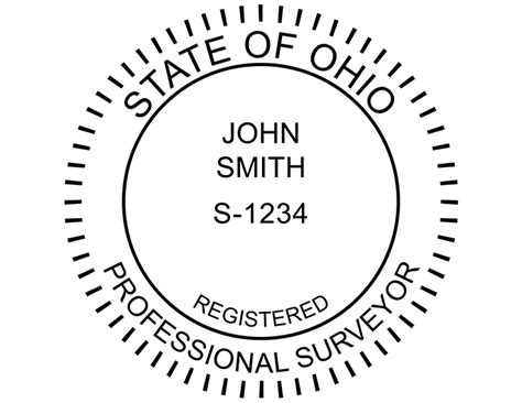 Ohio Land Surveyor Rubber Stamp Rubber Stamp Warehouse