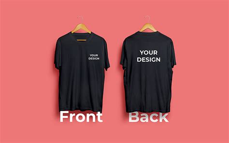 T Shirt Mockup Design Vorderseite R Ckseite Produkt Mockup