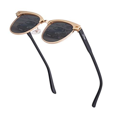 Vintage Semi Rimless Polarized Sunglasses For Men Women Stylish Brand Design Sun Glasses Metal