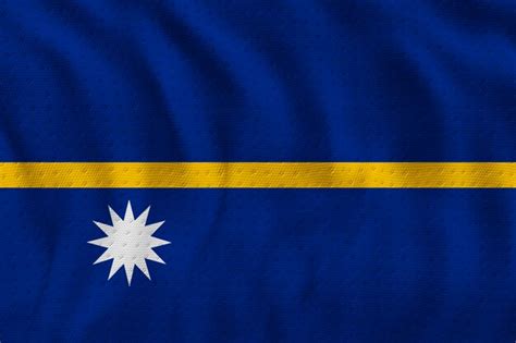 Bandera Nacional De Nauru Fondo Con Bandera De Nauru Foto Premium