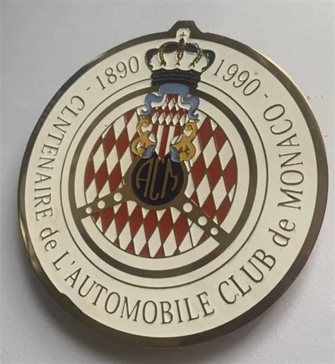 Automobile Club De Monaco Car Grill Badge Mg Jaguar Triumph