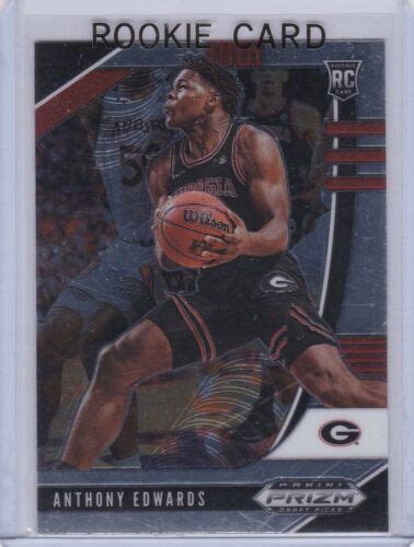 Anthony Edwards Rookie Card Panini Prizm Draft Pick Basketball