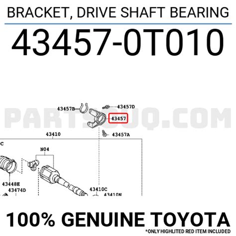 Bracket Drive Shaft Bearing T Toyota Parts Partsouq