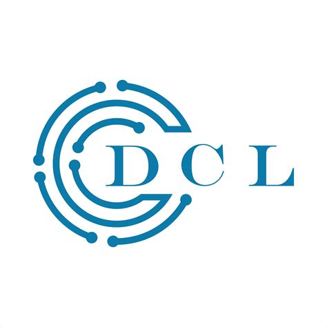 DCL letter design. DCL letter technology logo design on white ...