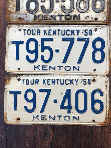 Choice Of Vintage License Plate Kentucky Kenton County Etsy