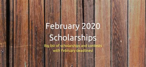 February 2020 Scholarships Jlv College Counseling Rscholarshipowl
