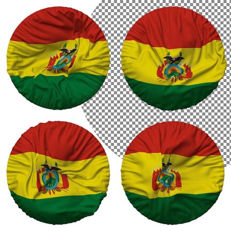 Premium Psd Bolivia Flag Round Shape Isolated Different Waving Style