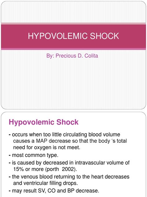 Hypovolemic Shock | PDF | Shock (Circulatory) | Ischemia