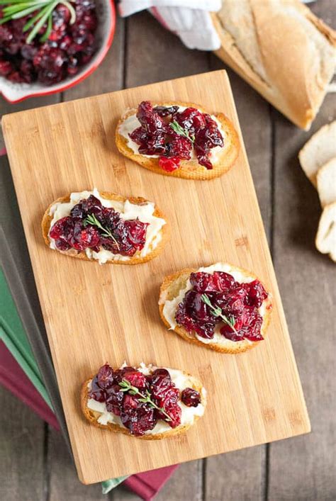 Roasted Balsamic Cranberry Brie Crostini Appetizer NeighborFood