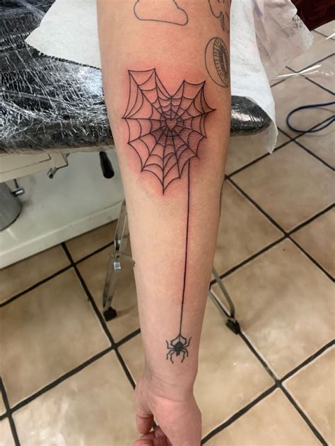 Girly Cute Spiderweb Tattoo Elbow Tattoos Web Tattoo Spider Web