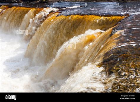 Waterfall at high water known as Keila Juga in Estonia Stock Photo - Alamy