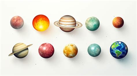 Premium Ai Image The Planets Of The Solar System Isolated On White