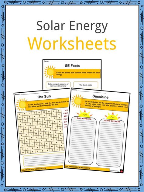 Solar Energy Facts, Worksheets & Thermal Energy For Kids