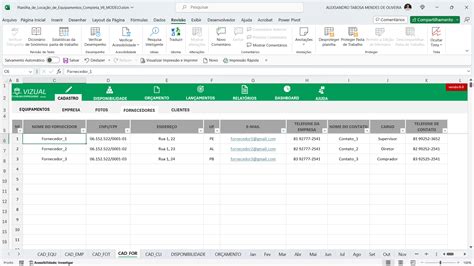 Planilha De Loca O De Equipamentos Completa Em Excel Vizual