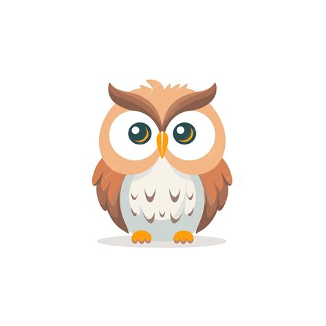 Premium Vector Hand Drawn Owl Cartoon Illustration Isolated On White