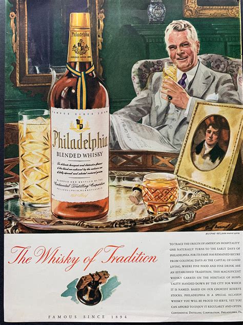 Vintage 1942 Philadelphia Whiskey Ad | Etsy