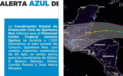 Q Roo Alerta Azul Por Potencial Ciclón Tropical Número 15