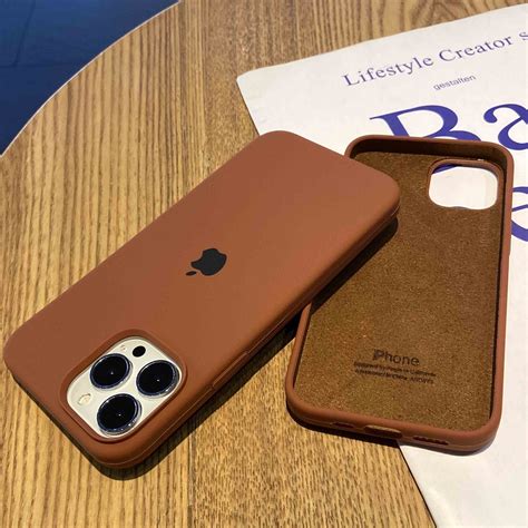 Capinha Flexível De Silicone Cor Marrom Capa Para IPhone 14Pro Max 11