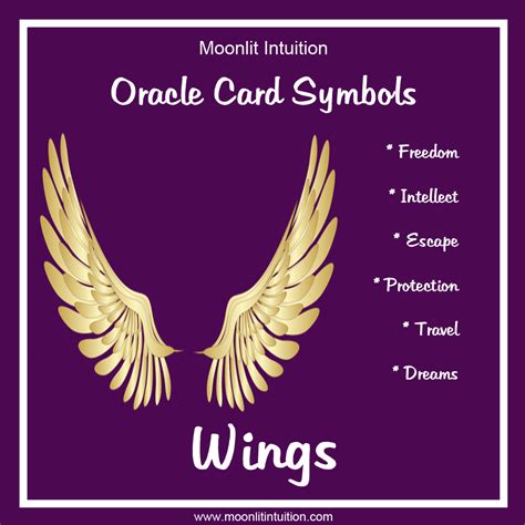 Oracle Card Symbols Wings Moonlit Intuition