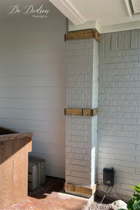 How To Diy Wood Wrapped Columns Front Porch Update