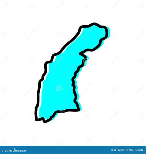 Uganda Vector Map Isolated On White Background High Detailed Black