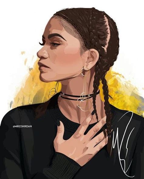 Drawing Zendaya Art Drawing Zendaya In 2020 Art Digital Art Girl