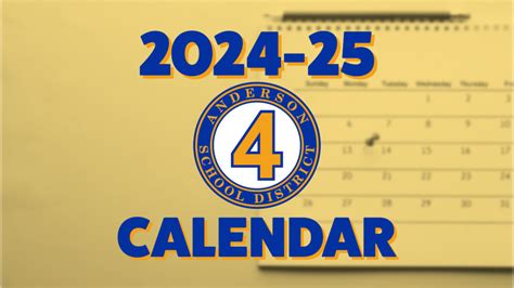 2024 25 Anderson School District 4 Calendar Townville Elementary