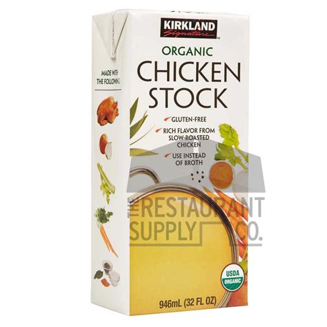 Kirkland Signature Organic Chicken Stock 32 Oz The Restaurant Supply