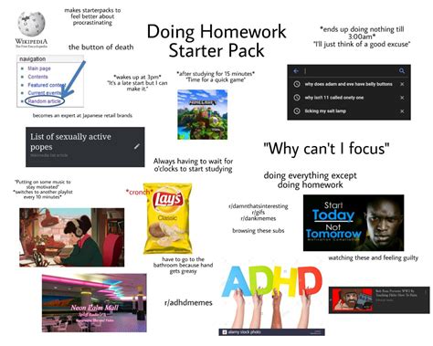 Doing Homework Starter Pack Rstarterpacks