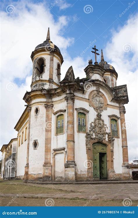 Ouro Preto Minas Gerais Brazil Side View Of Church Of Saint Francis