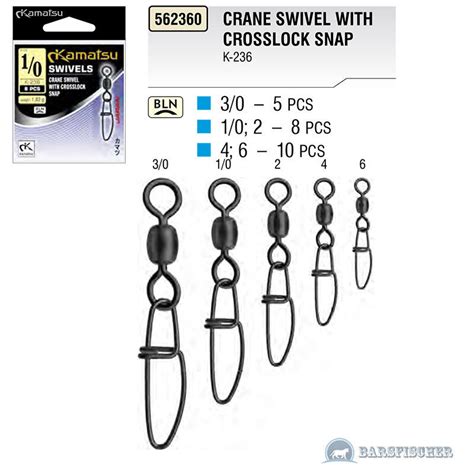 Kamatsu K Crane Swivel With Crosslock Snap Wirbel Mit Karabiner