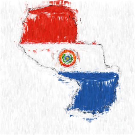 Paraguay Painted Flag Map Painting By Antony McAulay Pixels