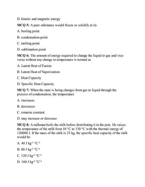 Solution Thermal Properties Mchoice Studypool