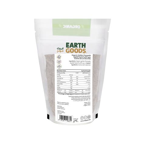 Buy Earth Goods Organic Golden Flaxseeds 340g Online AED 14 94 From